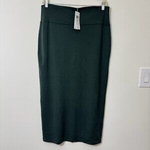 Eileen Fisher Women’s Full Length Pencil Skirt Size L Wool Blend Pull On New